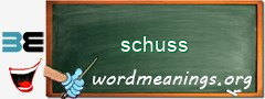 WordMeaning blackboard for schuss